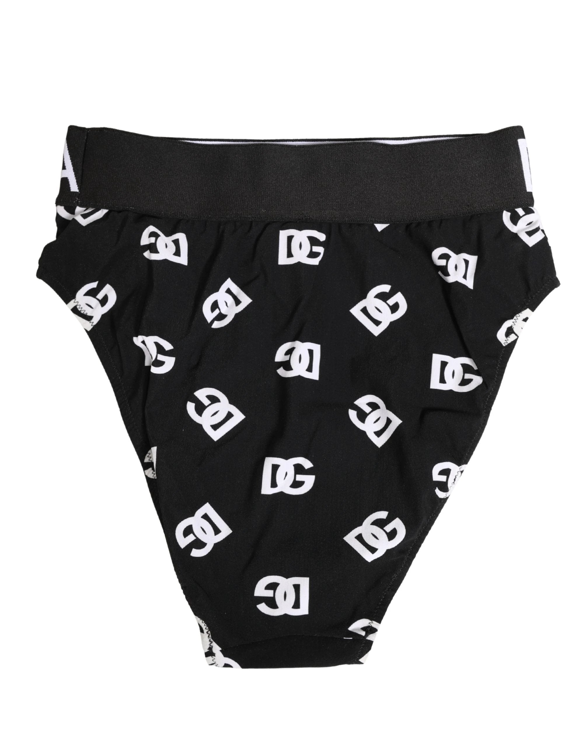 Sous-vêtements midi Dolce & Gabbana blancs avec ceinture à logo noir