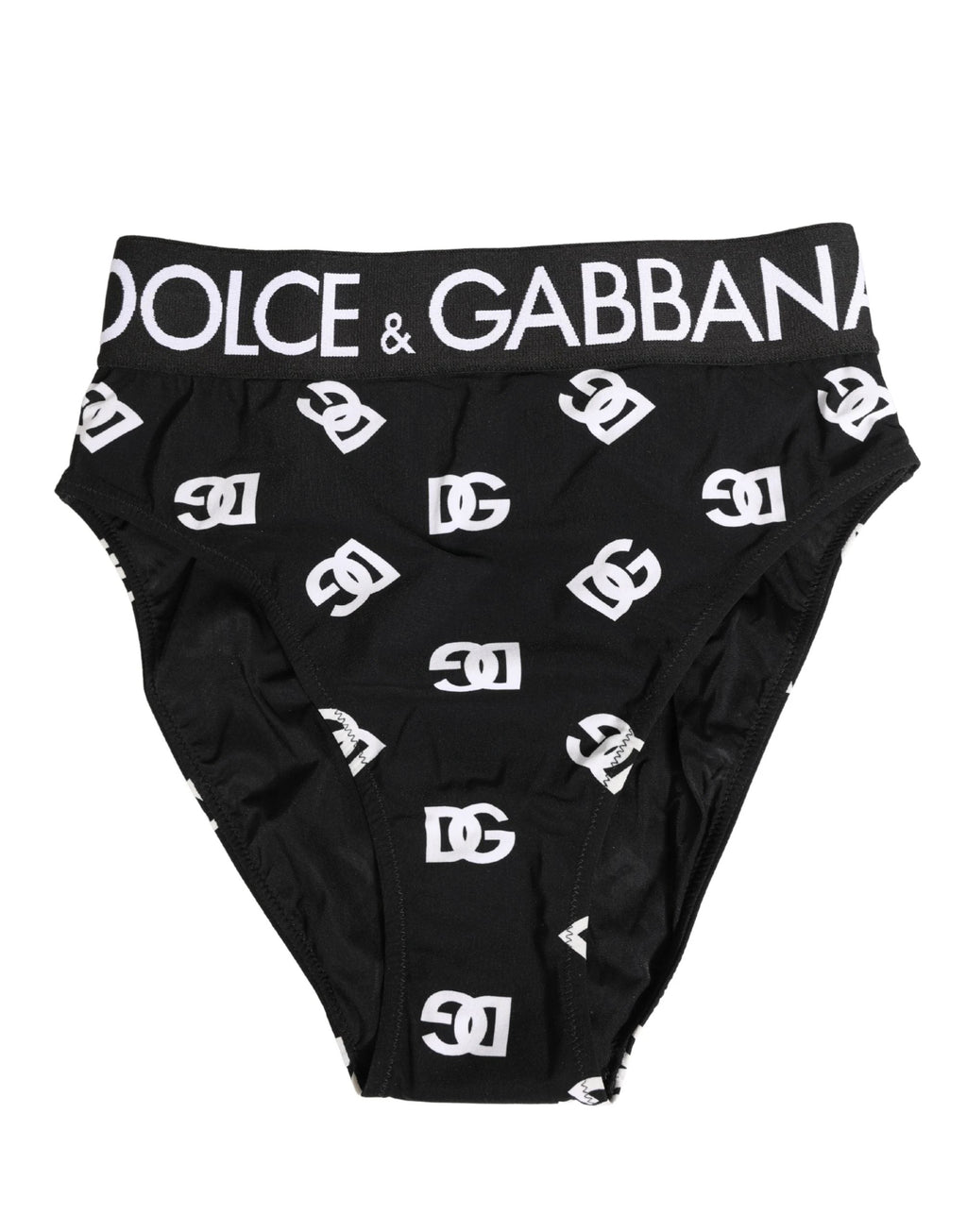 Sous-vêtements midi Dolce & Gabbana blancs avec ceinture à logo noir