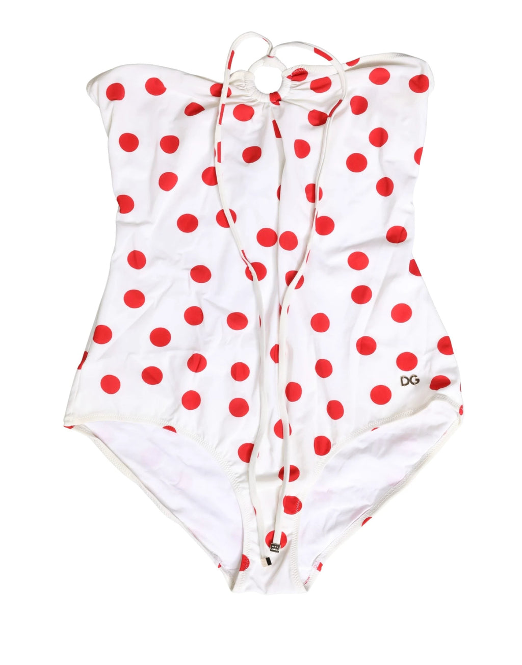 Maillot de bain une pièce Dolce & Gabbana blanc à pois
