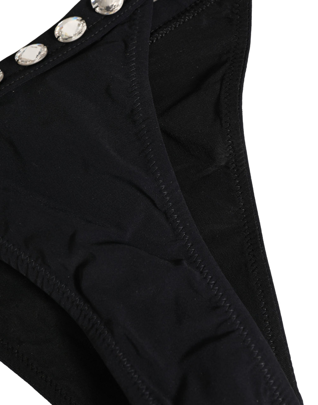 Bas de bikini Dolce & Gabbana noir orné de cristaux