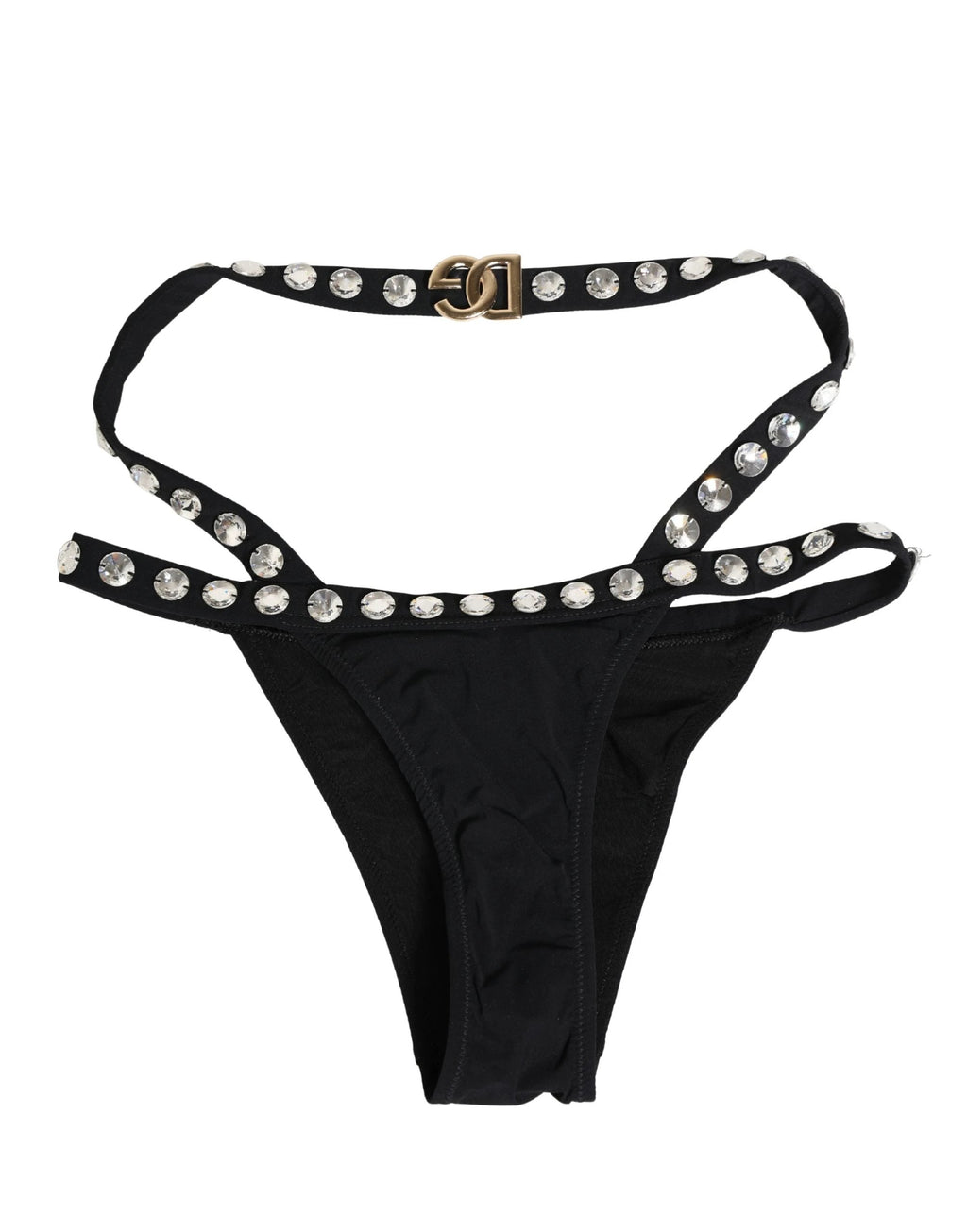 Bas de bikini Dolce & Gabbana noir orné de cristaux