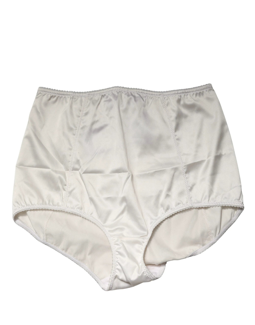 Sous-vêtement culotte gainante taille haute Dolce & Gabbana en mélange de soie blanche