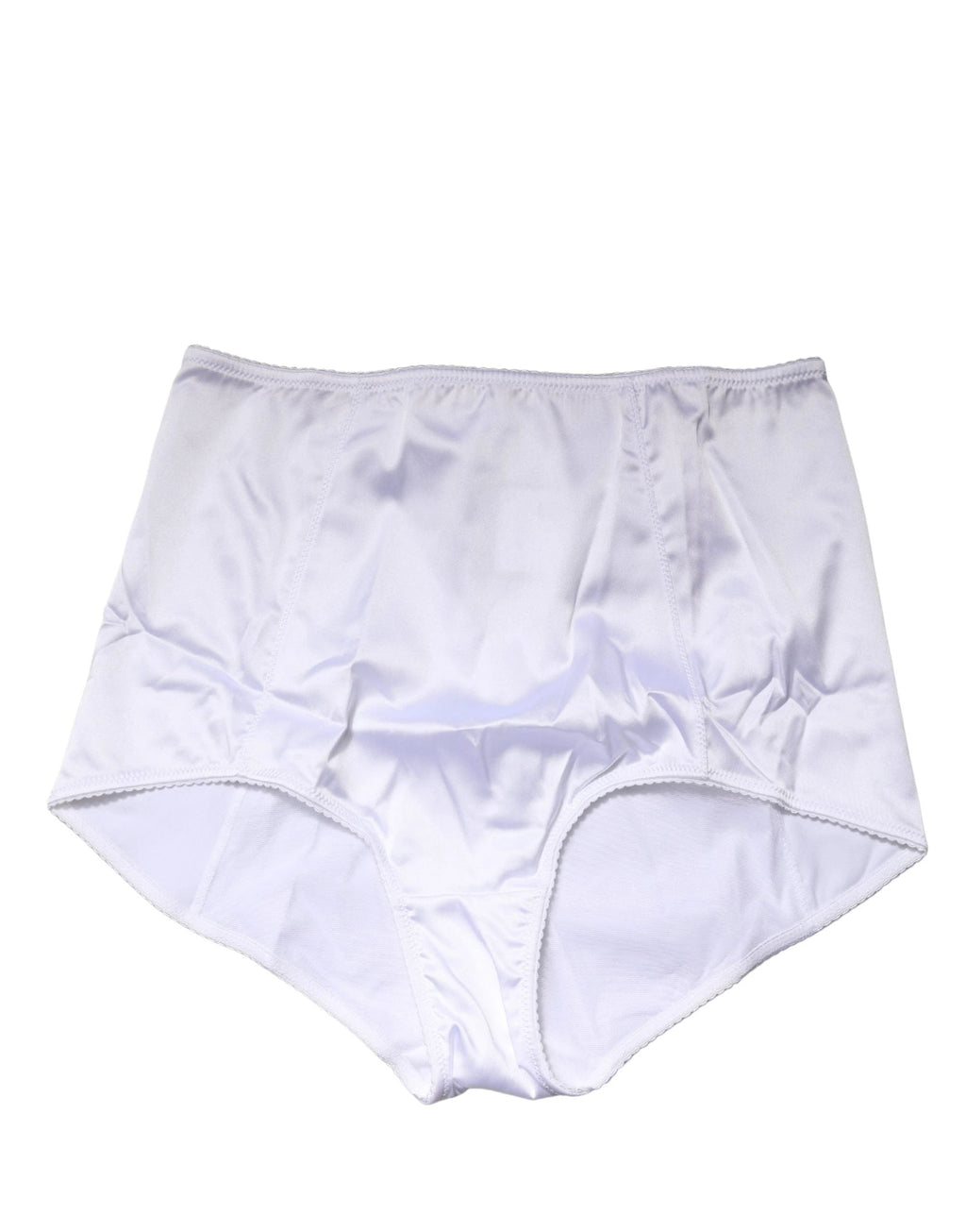 Sous-vêtement culotte gaine taille haute en soie mélangée blanche Dolce & Gabbana