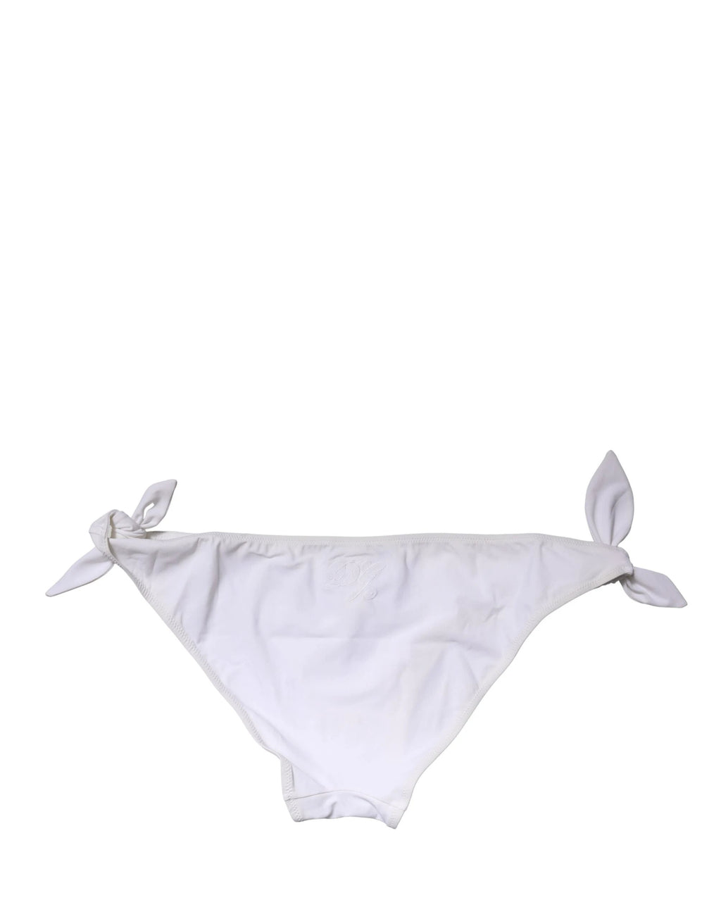 Bas de maillot de bain Dolce & Gabbana blanc à nouer sur les côtés