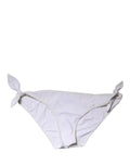 Bas de maillot de bain Dolce & Gabbana blanc à nouer sur les côtés