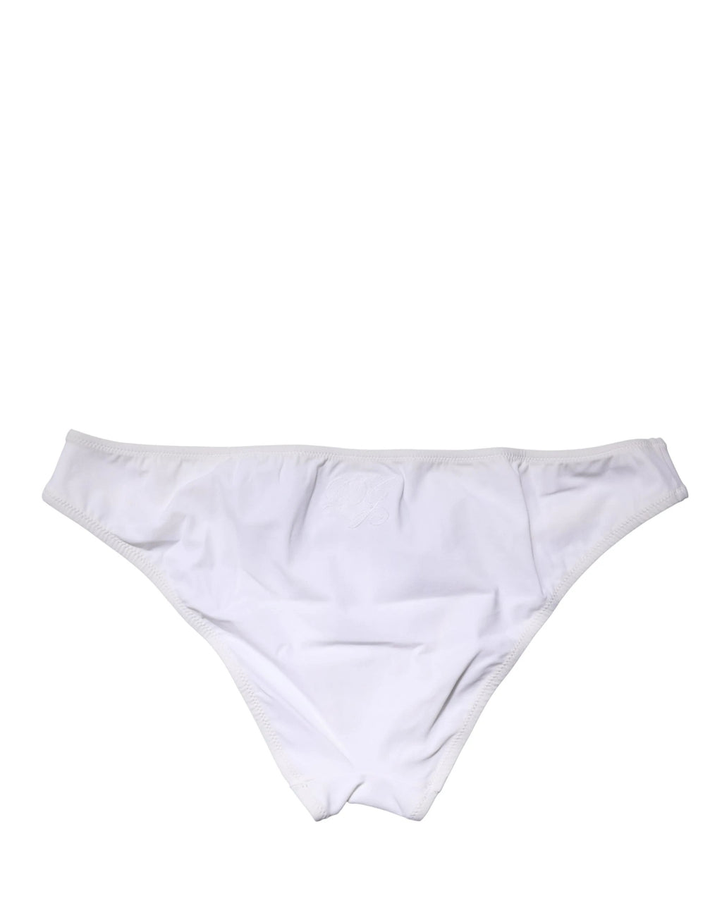 Slip mi-hauteur Dolce & Gabbana en nylon extensible blanc