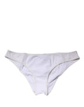 Slip mi-hauteur Dolce & Gabbana en nylon extensible blanc