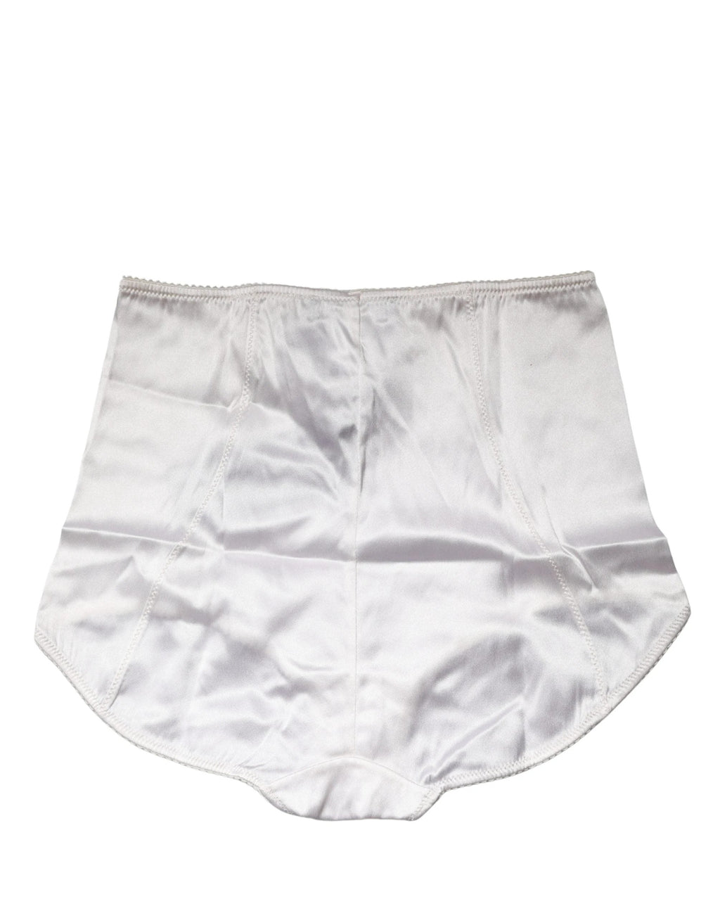 Culotte gainante taille haute en soie mélangée blanche Dolce & Gabbana