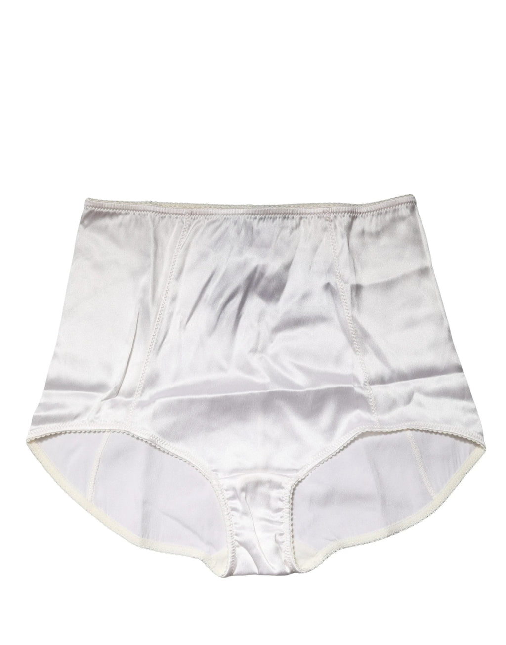 Culotte gainante taille haute en soie mélangée blanche Dolce & Gabbana
