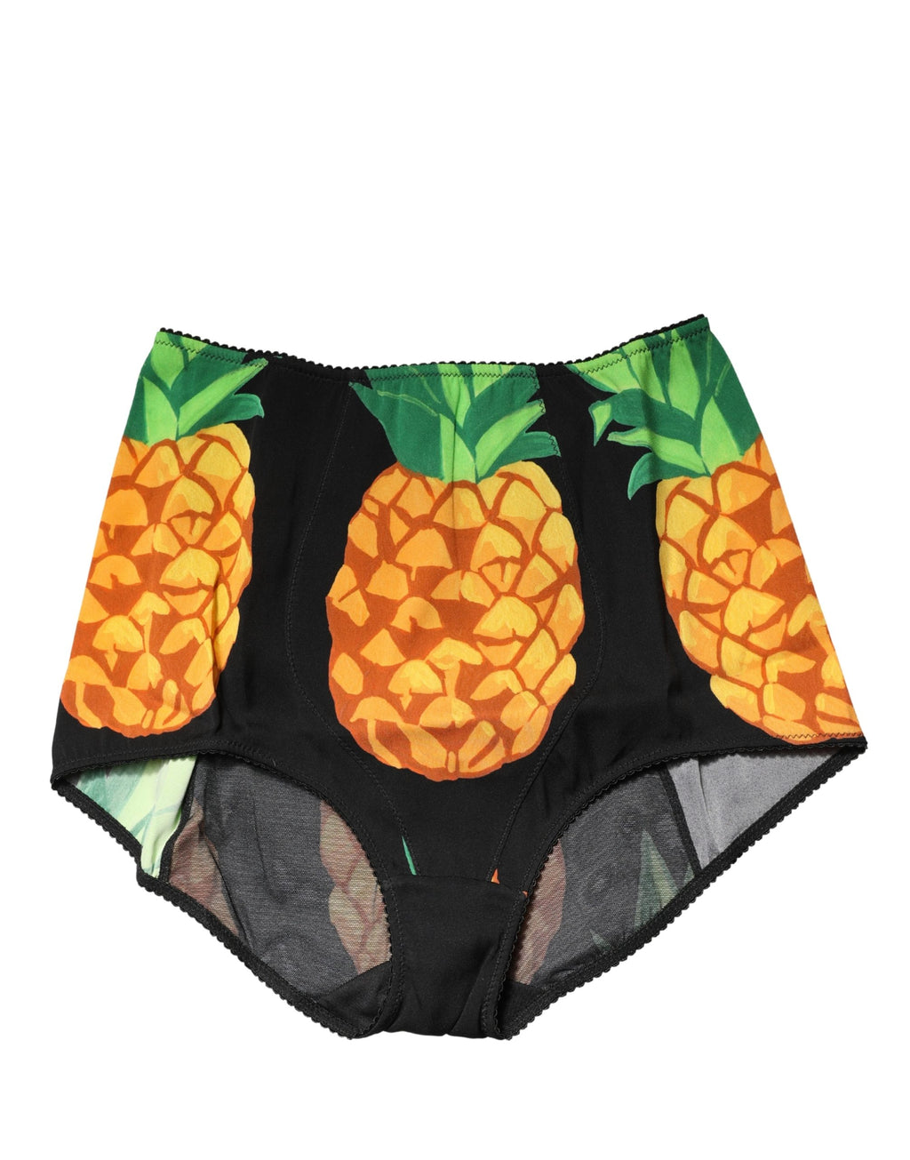 Culotte Gainante Taille Haute Ananas Noirs Dolce & Gabbana