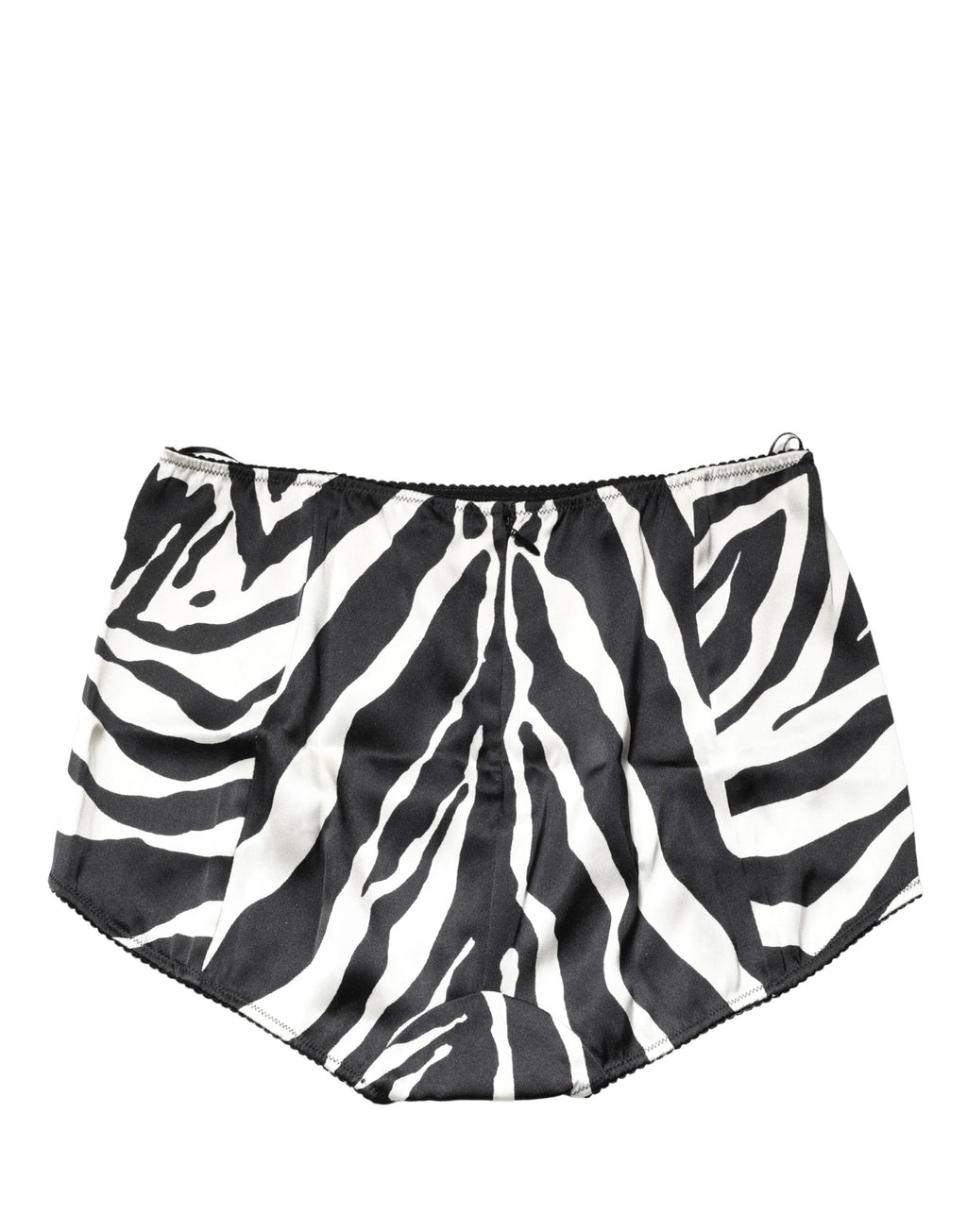 Dolce & Gabbana Black White Zebra High Waist Girdle Panty Underwear