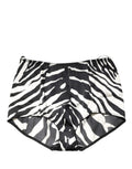 Dolce & Gabbana Black White Zebra High Waist Girdle Panty Underwear