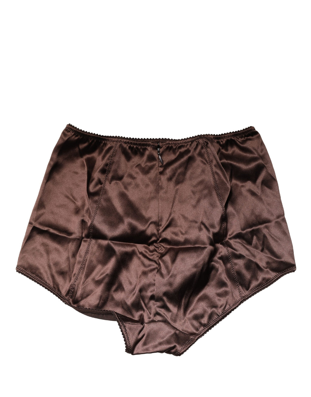 Sous-vêtement culotte gainante taille haute en soie mélangée marron Dolce & Gabbana