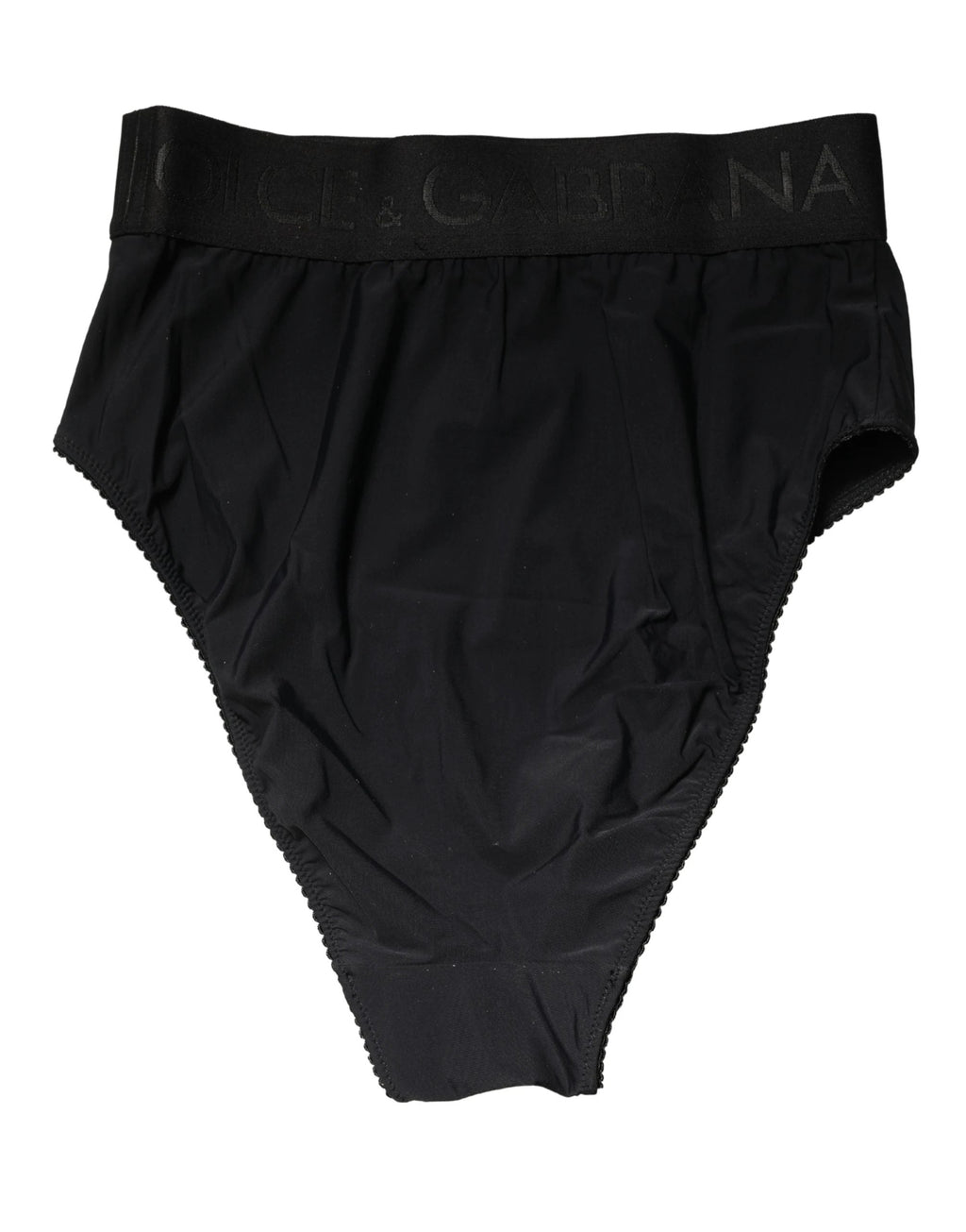 Culotte taille haute Dolce & Gabbana noire à logo à la taille