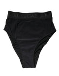 Culotte taille haute Dolce & Gabbana noire à logo à la taille