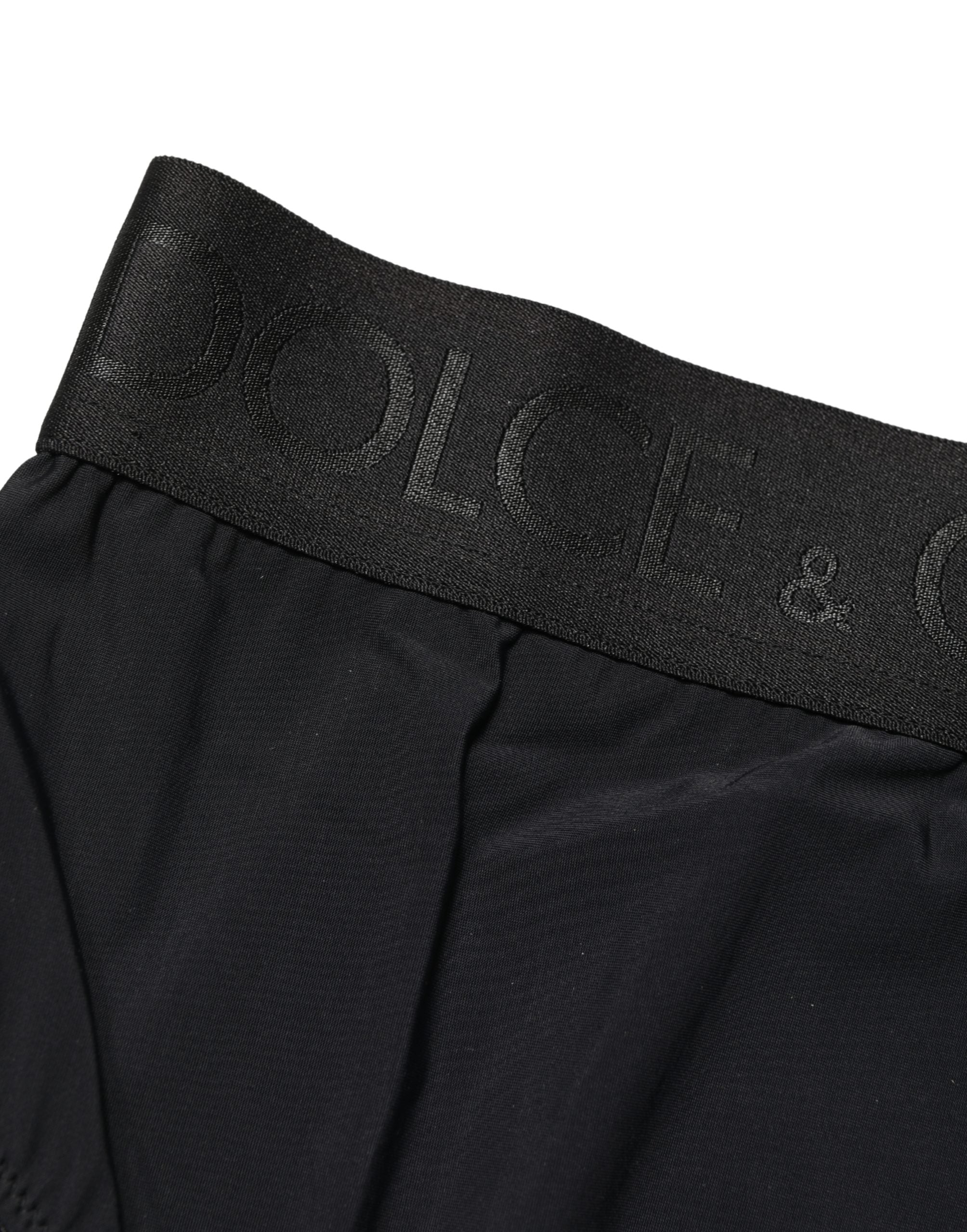 Culotte taille haute Dolce & Gabbana noire à logo à la taille