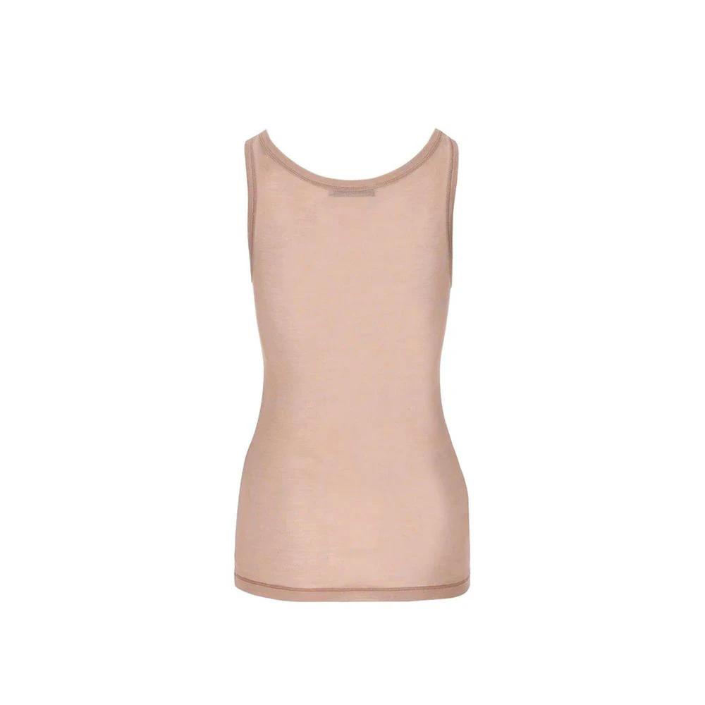 Débardeur en soie multicolore pour femme – Top transparent griffé Prada Fabriqué en Italie