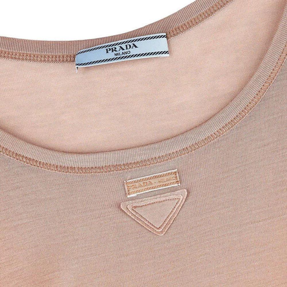 Débardeur en soie multicolore pour femme – Top transparent griffé Prada Fabriqué en Italie