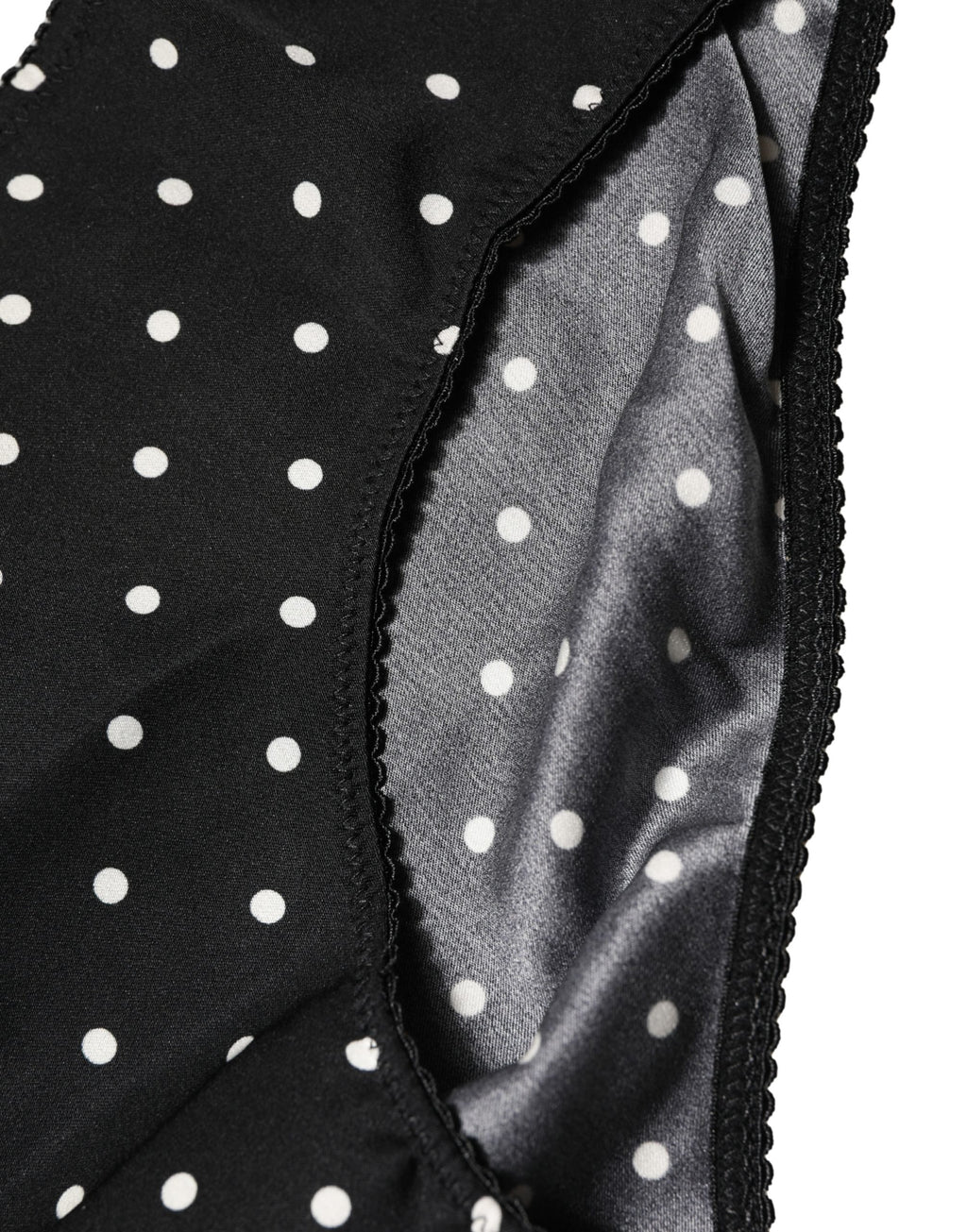 Sous-vêtement culotte mi-taille à pois noirs Dolce & Gabbana