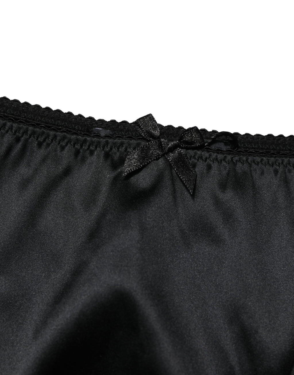 Culotte de sous-vêtements Dolce & Gabbana en soie noire extensible taille mi-basse