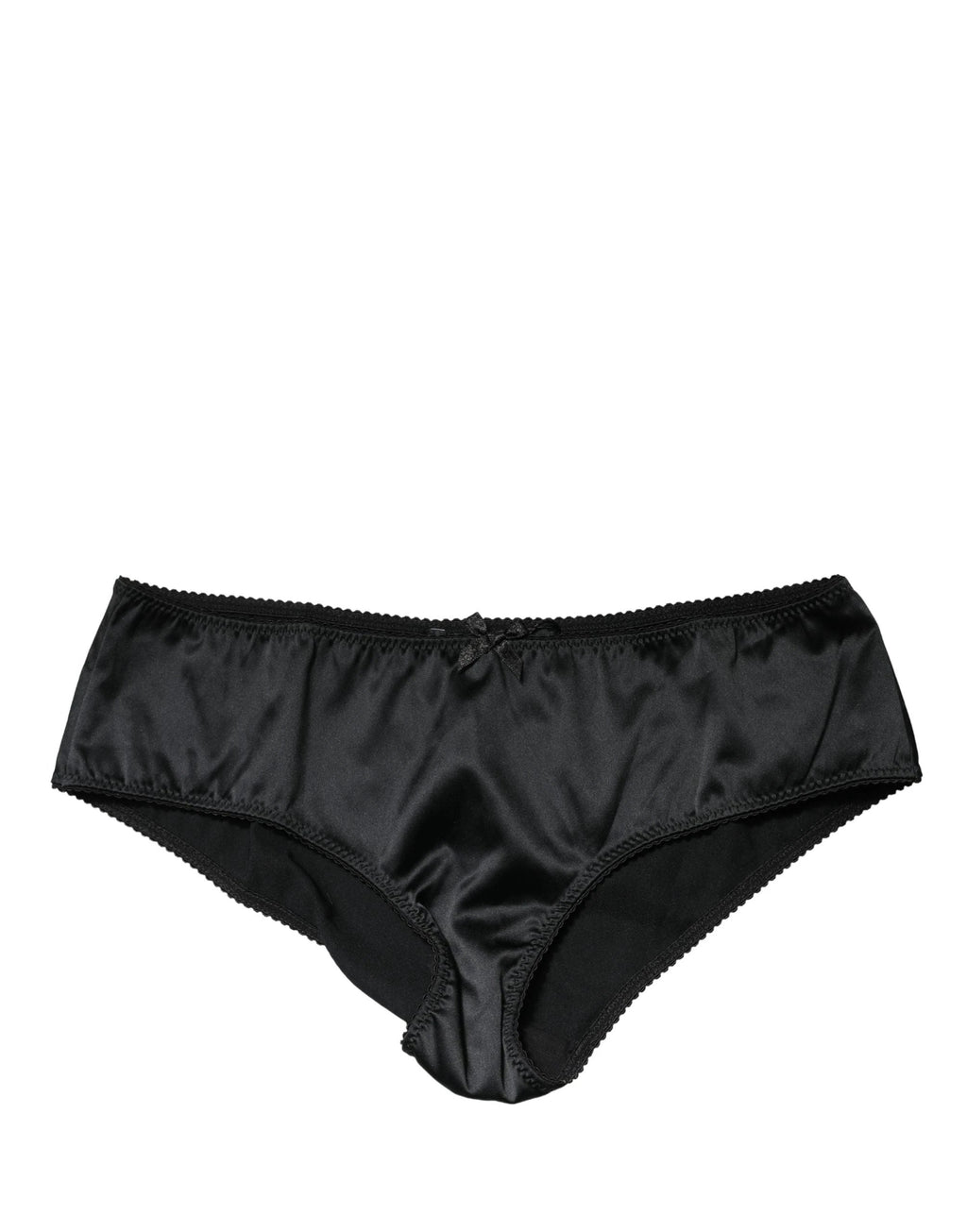 Culotte de sous-vêtements Dolce & Gabbana en soie noire extensible taille mi-basse