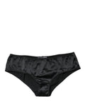 Culotte gainante Dolce & Gabbana en soie noire extensible taille mi-haute