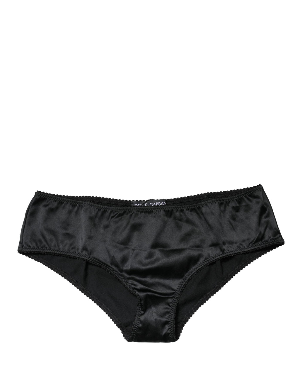 Culotte gainante Dolce & Gabbana en soie noire extensible taille mi-haute