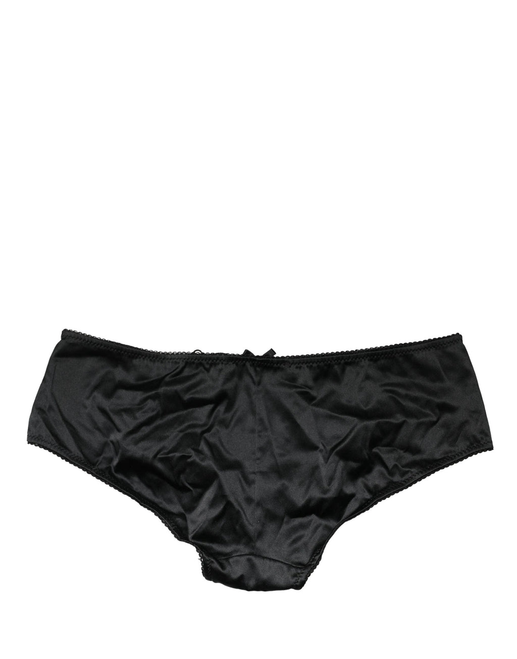 Slip taille mi-haute Dolce & Gabbana en soie noire extensible