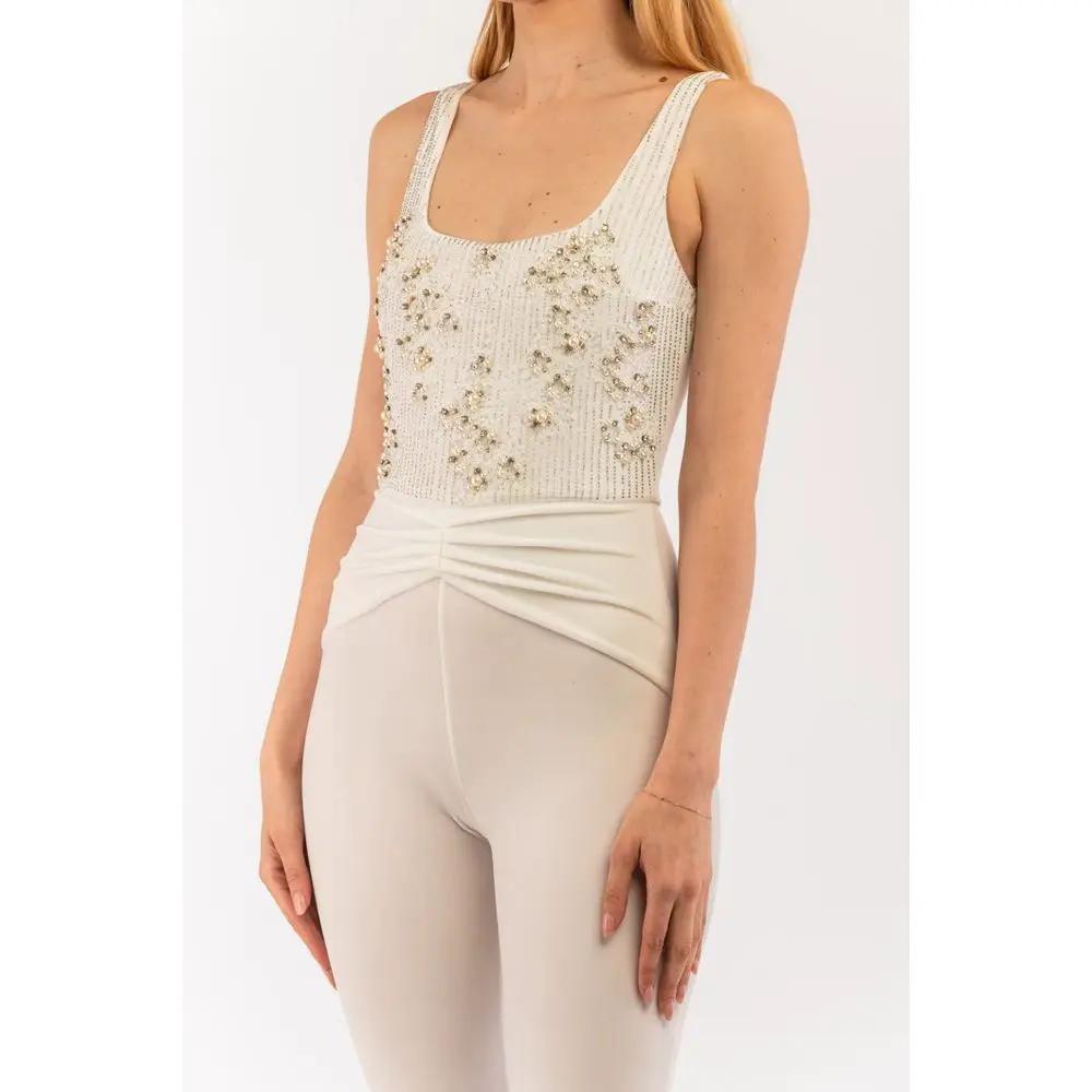 Elisabetta Franchi Beige Polyester Jumpsuit