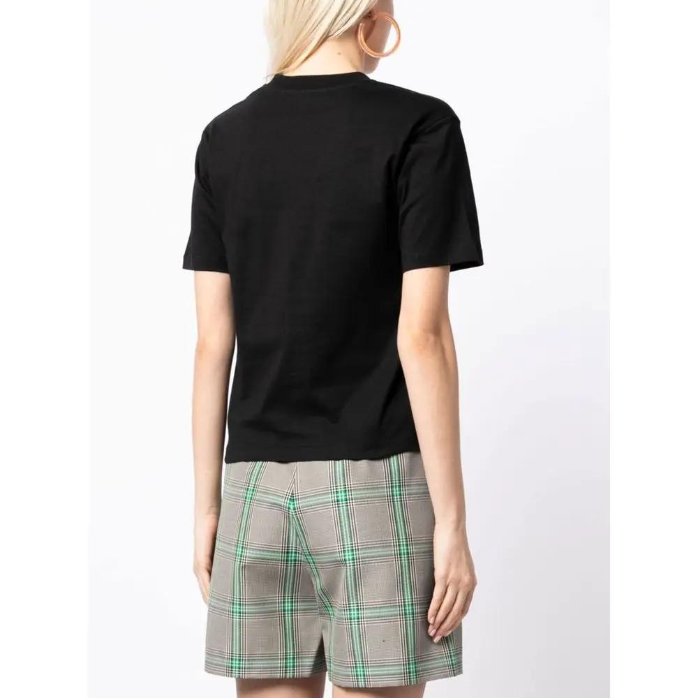 MSGM Black Cotton T-Shirt