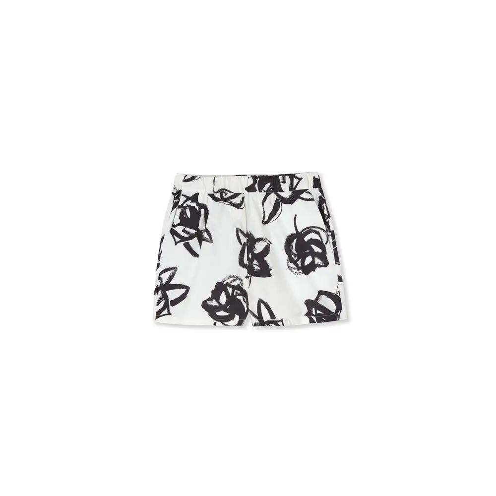 Shorts en coton noir MSGM