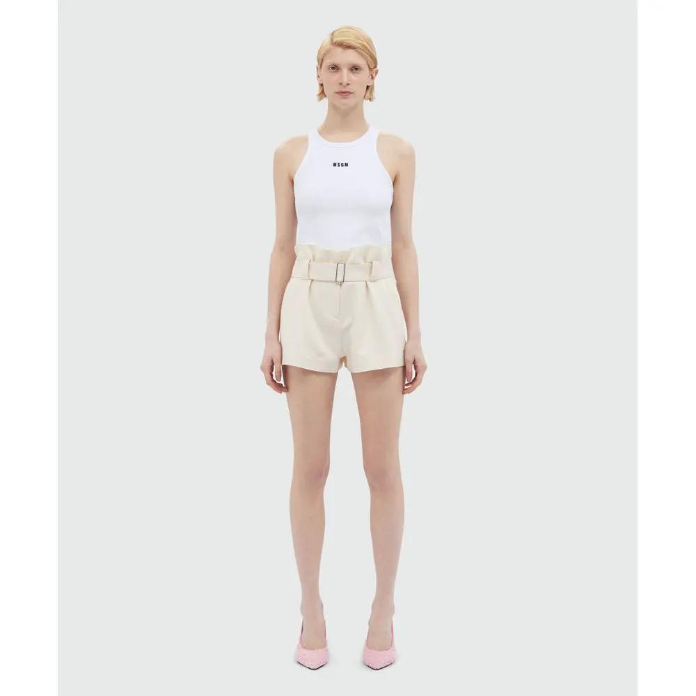 Short MSGM en viscose blanc