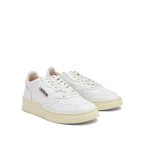 Baskets basses en cuir blanc Autry