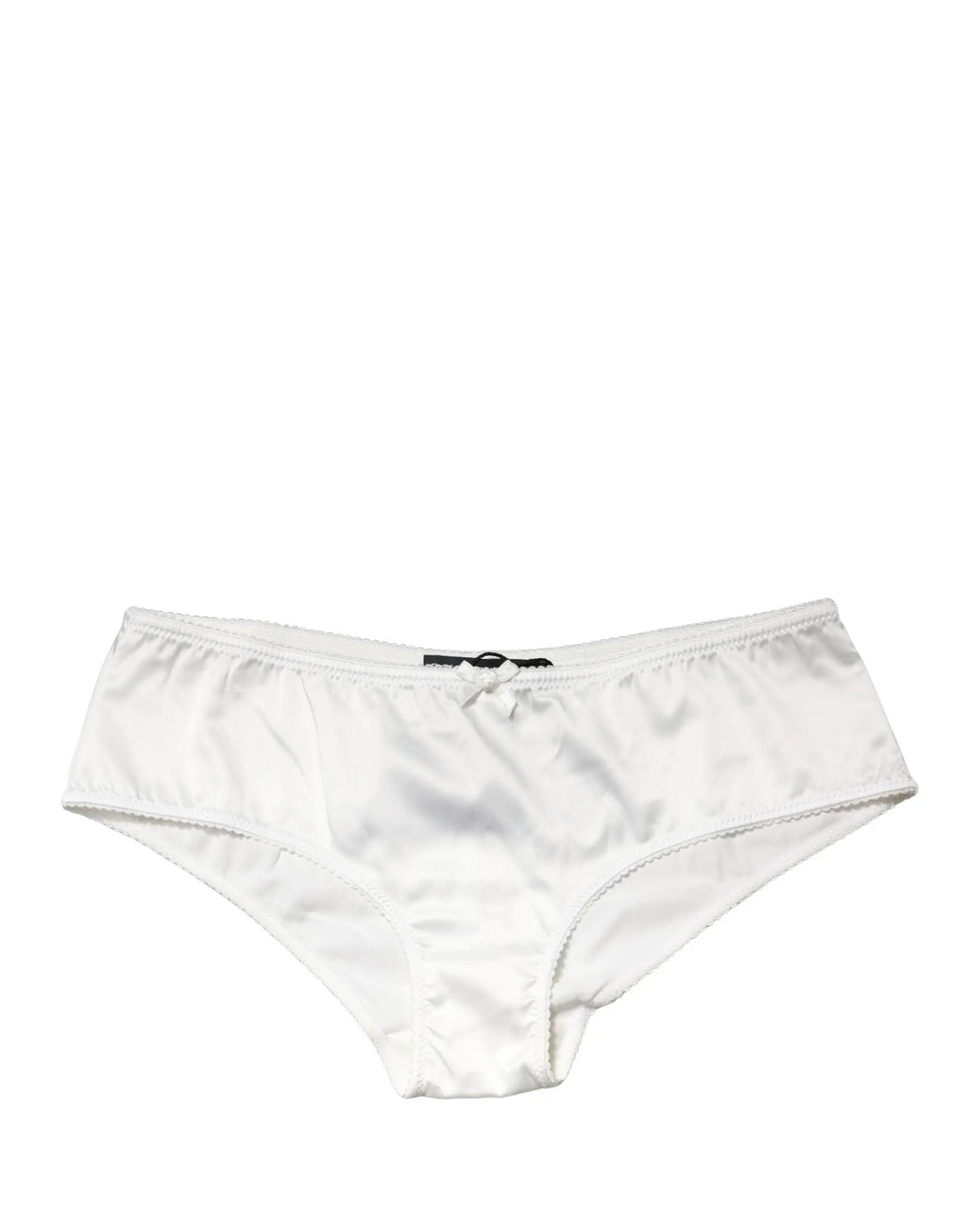 Culotte taille moyenne en soie stretch blanche Dolce & Gabbana