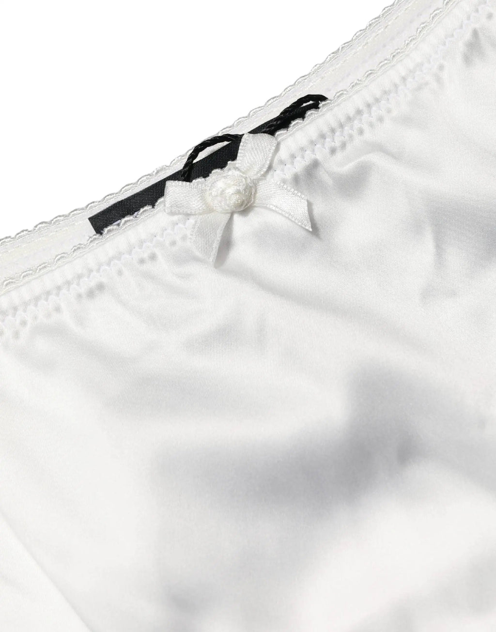 Culotte taille moyenne en soie stretch blanche Dolce & Gabbana