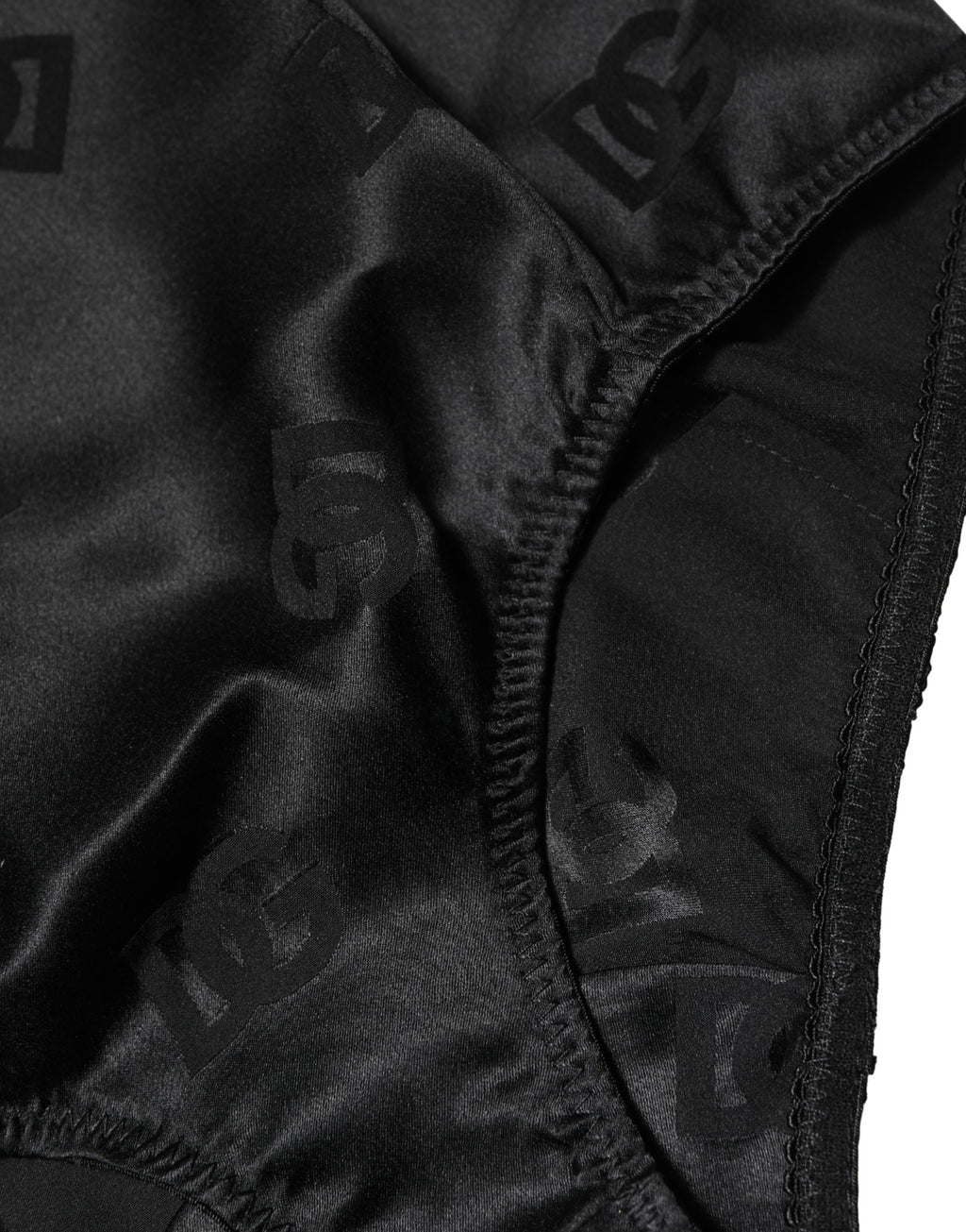 Culotte gainante taille haute en soie mélangée noire Dolce & Gabbana