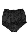 Culotte gainante taille haute en soie mélangée noire Dolce & Gabbana