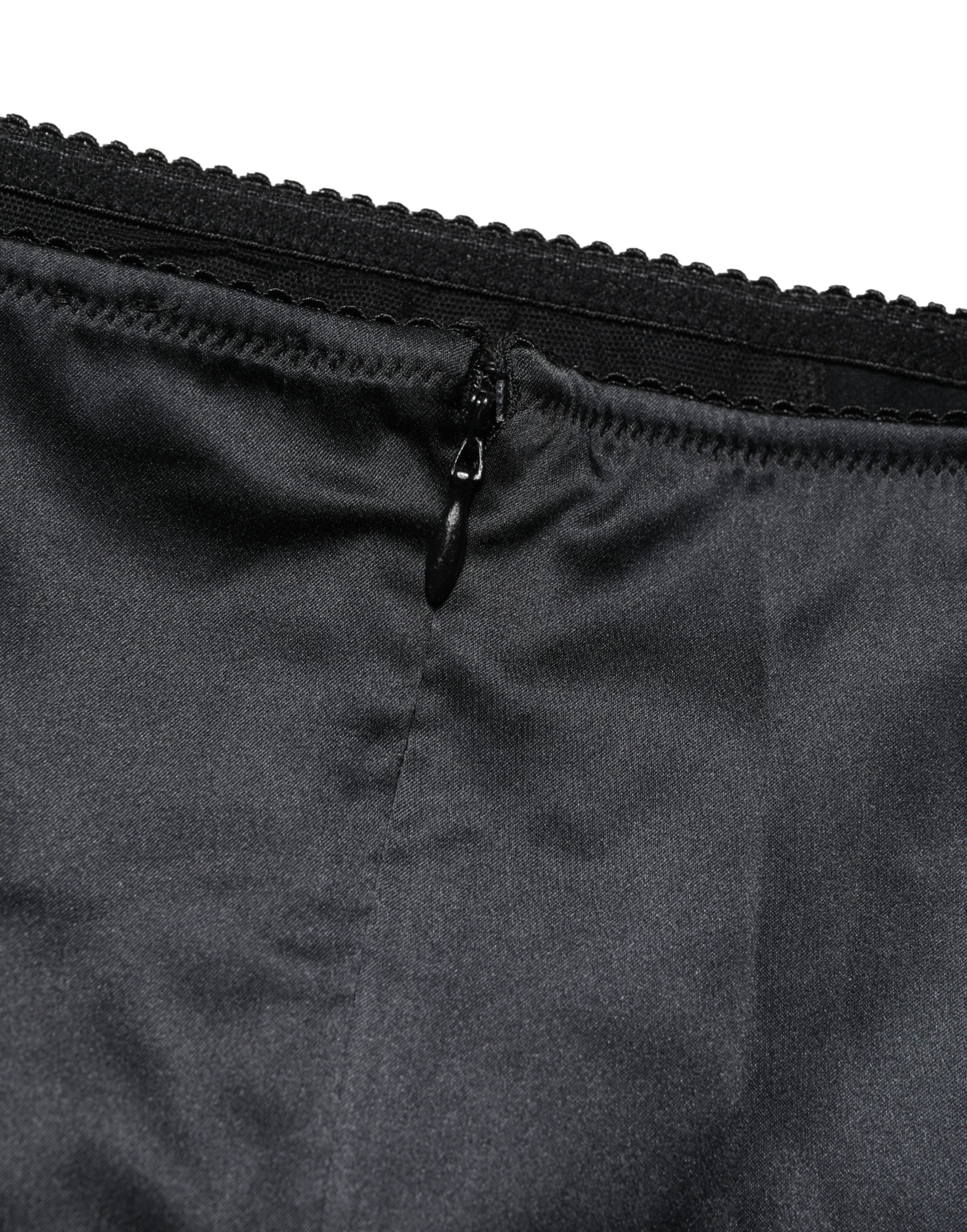Culotte gainante taille haute Dolce & Gabbana en soie mélangée noire