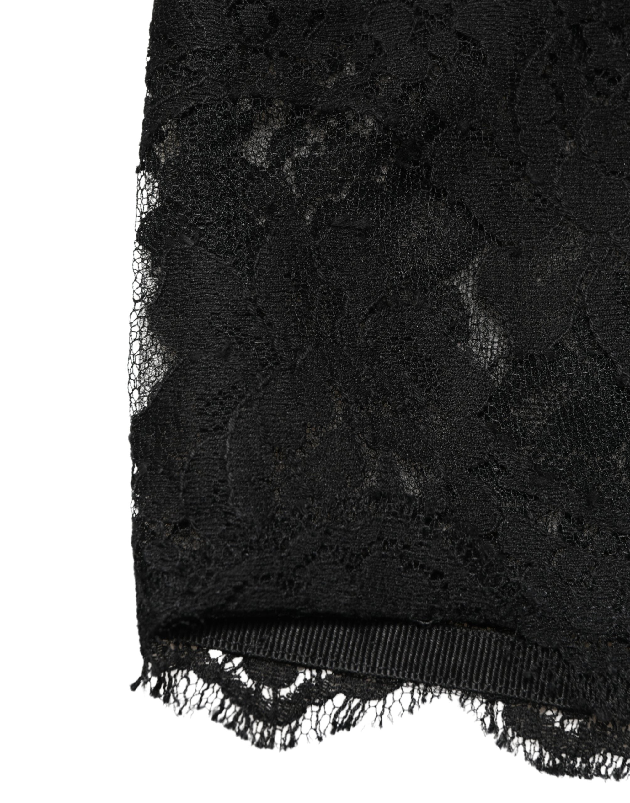 Soutien-gorge bandeau en dentelle noire Dolce & Gabbana, type bustier