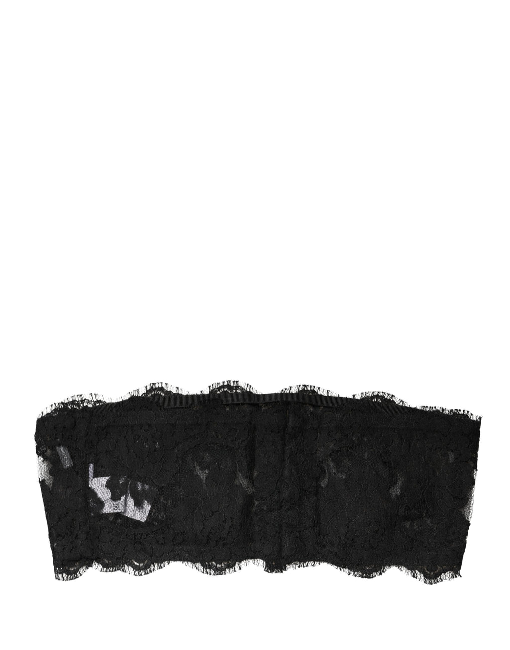 Soutien-gorge bandeau en dentelle noire Dolce & Gabbana, type bustier
