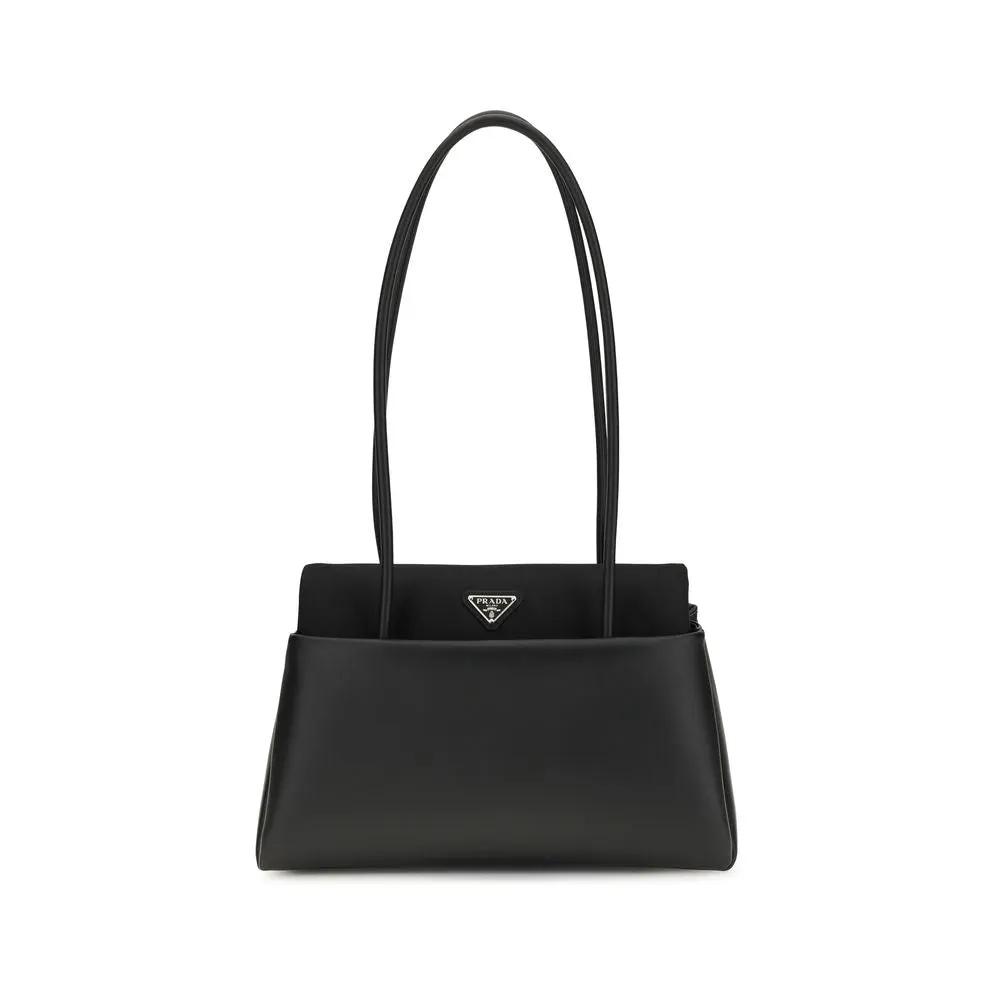 Sac à main Prada Bos Taurus en cuir de veau noir
