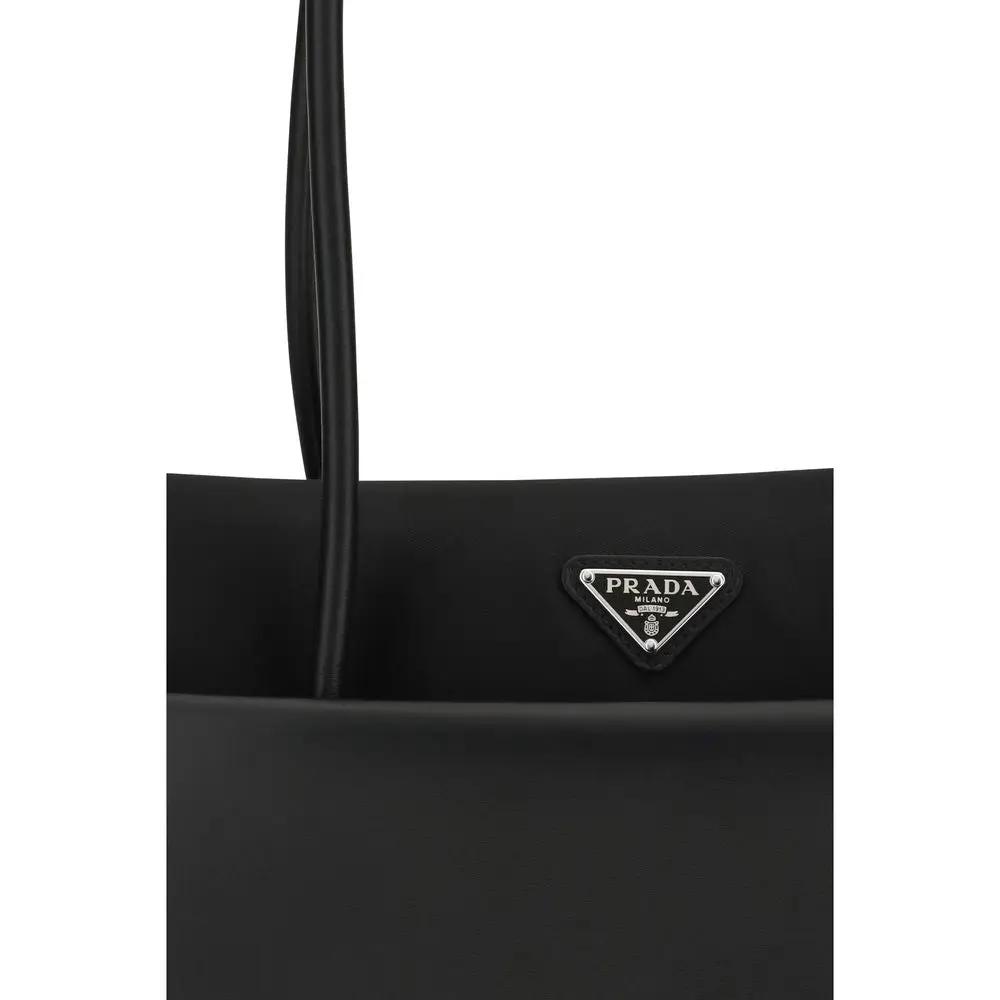 Sac à main Prada Bos Taurus en cuir de veau noir