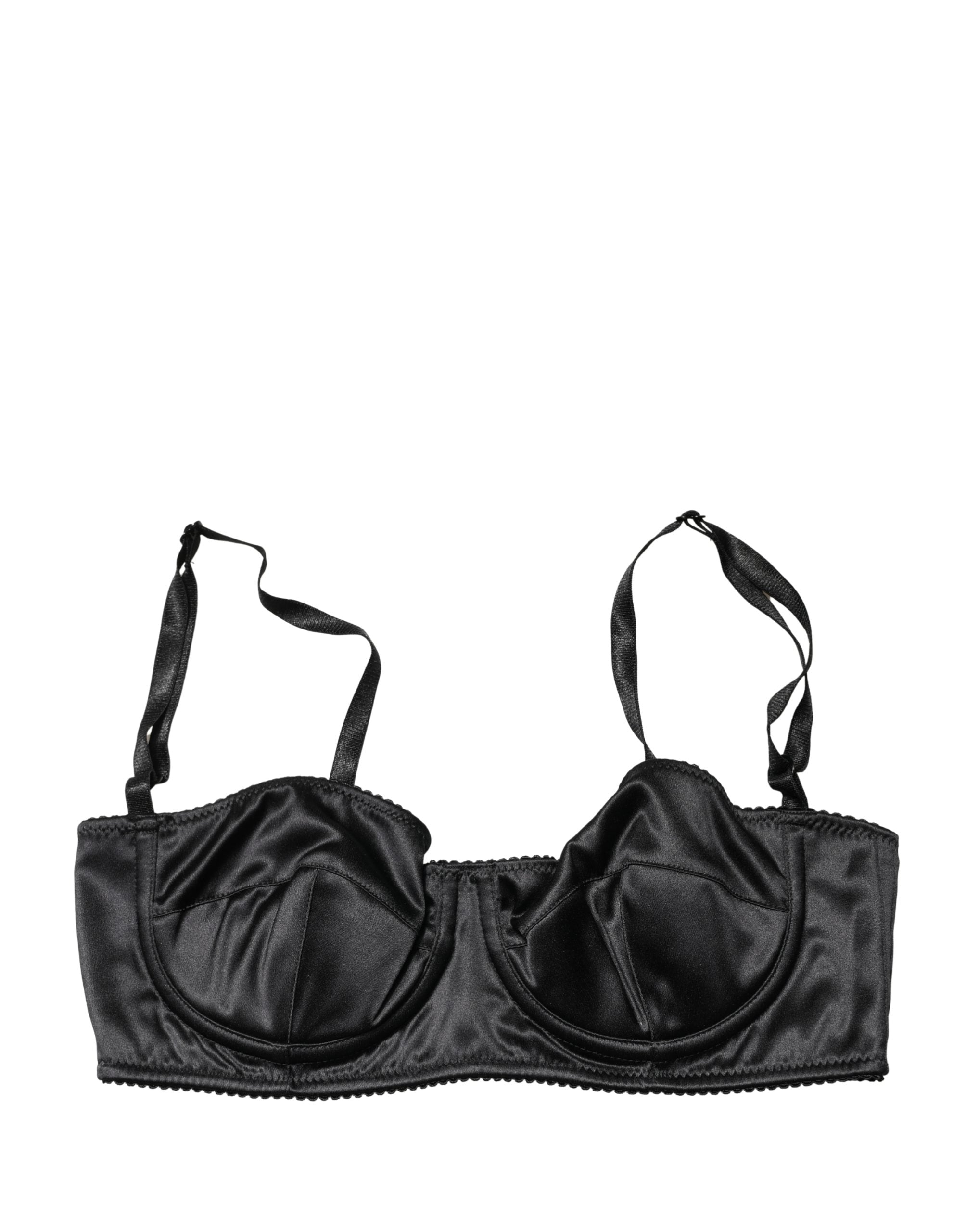 Dolce & Gabbana Black Semi-Pad Underwire Balconette Bra Underwear
