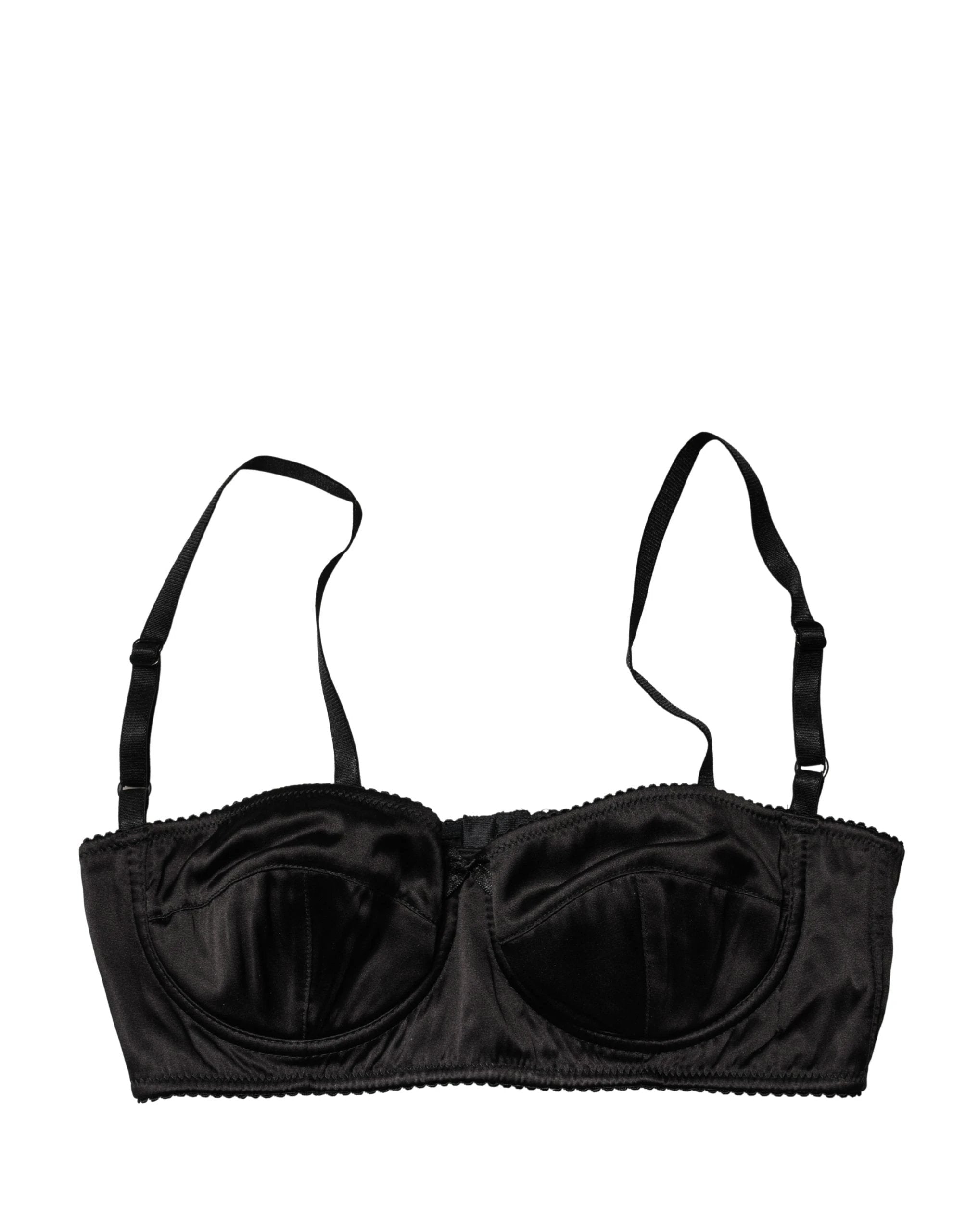 Dolce & Gabbana Black Semi-Pad Underwire Balconette Bra Underwear