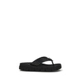 Sandales Tongs Prada en Cuir de Veau Marron (Bos Taurus)