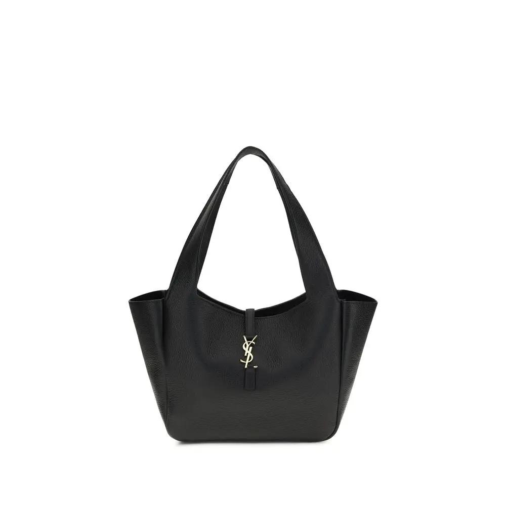 Sac à bandoulière Saint Laurent noir en fibres diverses