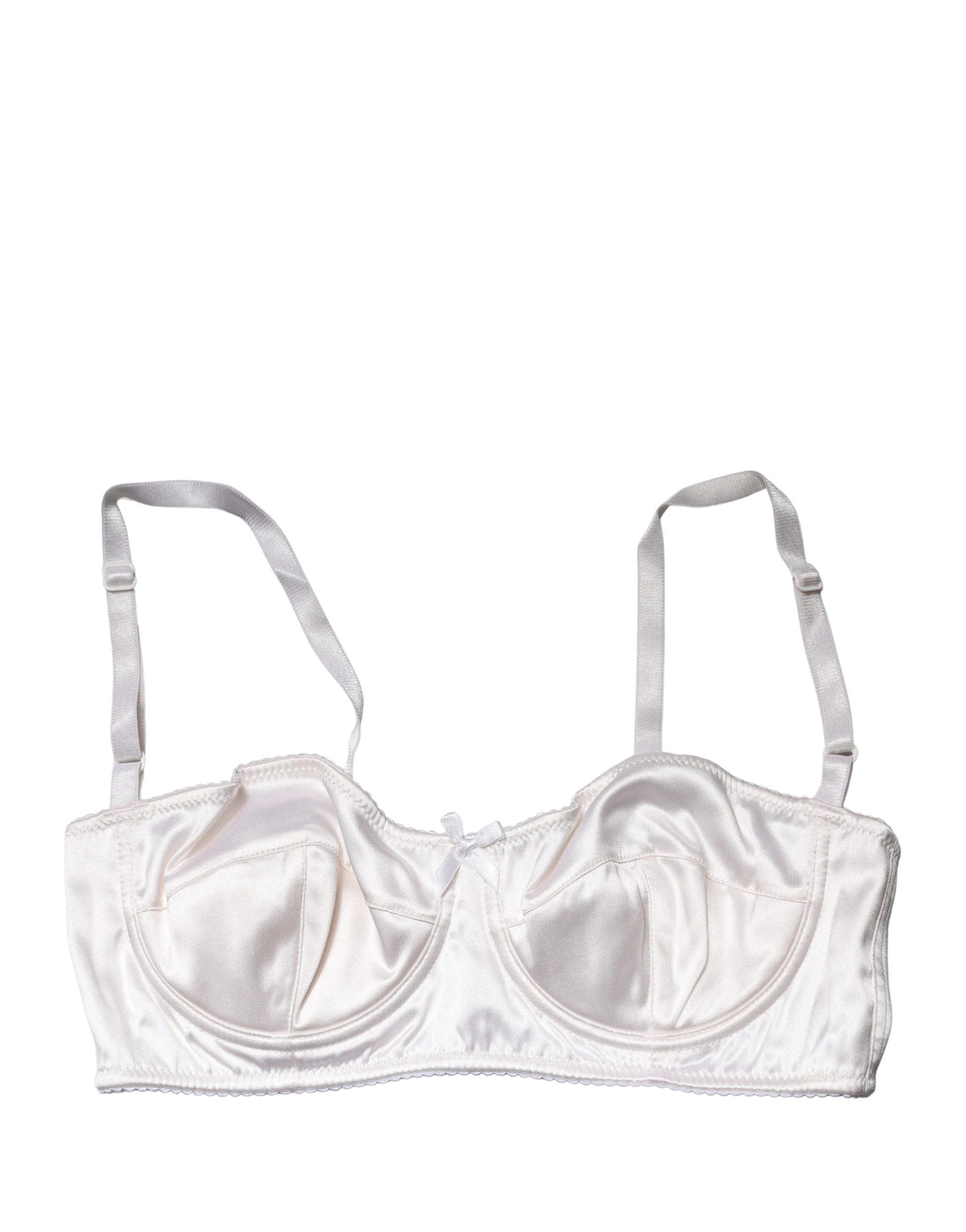Dolce & Gabbana White Semi-Pad Underwire Balconette Bra Underwear