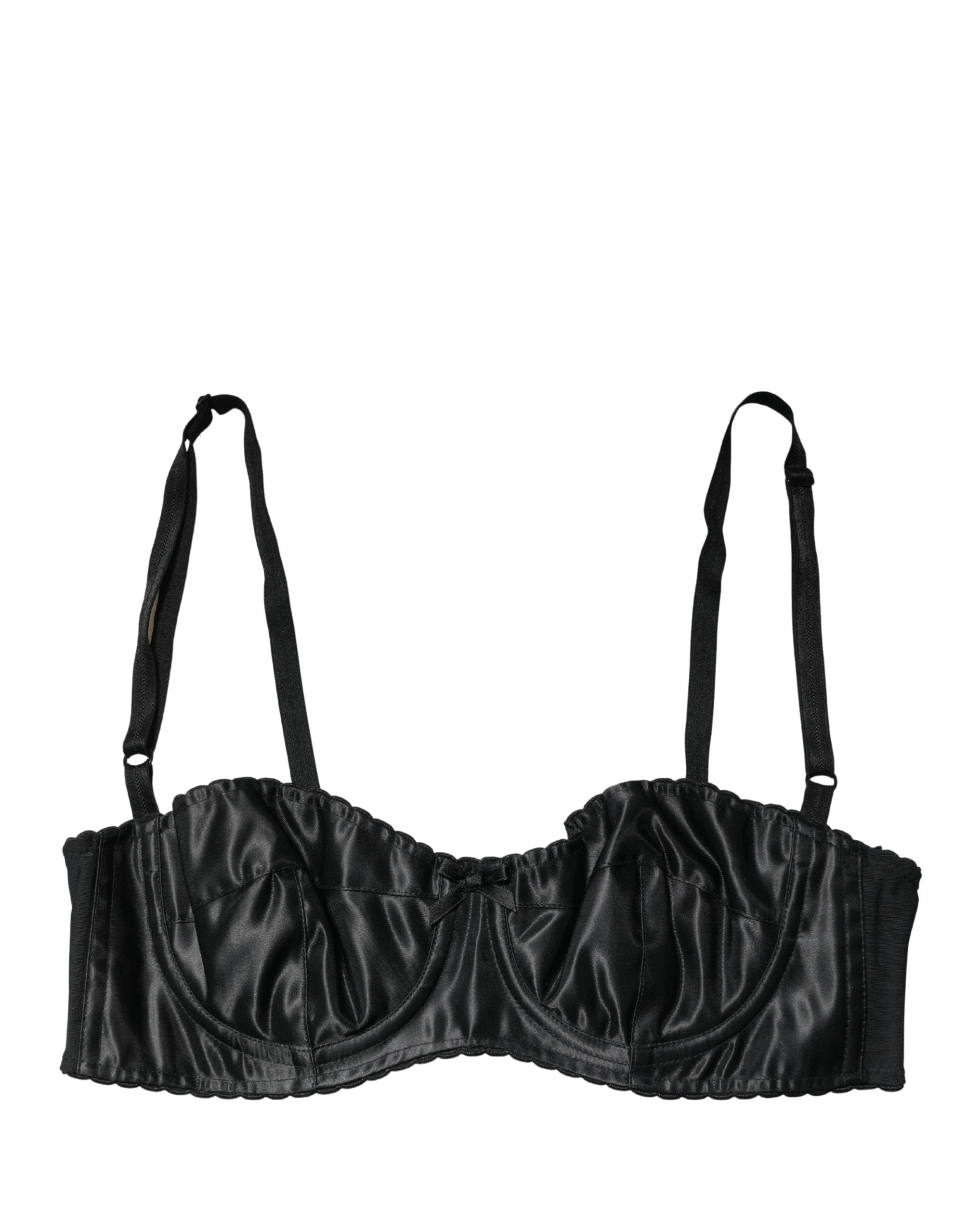 Dolce & Gabbana Black Semi-Pad Underwire Balconette Bra Underwear
