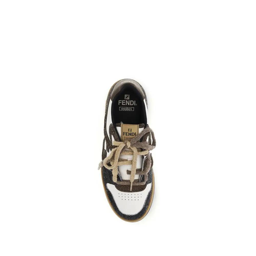 Fendi Multicolor Calf Leather Bos Taurus Low Top Sneakers