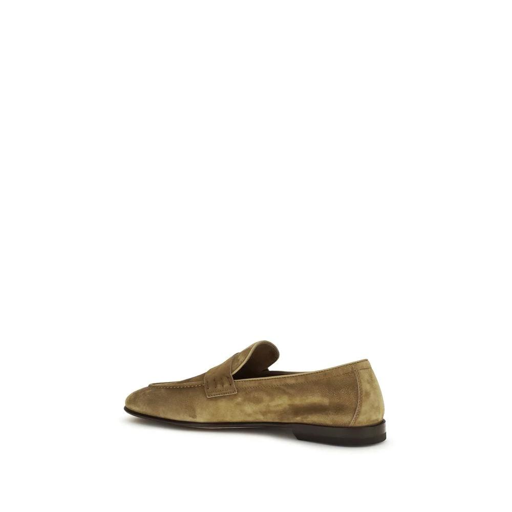 Mocassins à enfiler Bally en cuir de veau beige (Bos taurus)